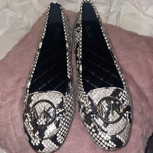 **New never worn Michael Kors Python Moccasin Flats
